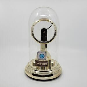 Rhythm Quartz Anniversary Dome Pendulum Mantel Clock. Made in Japan